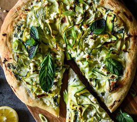 Pizza With Zucchini and Feta Cheese