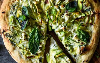 Pizza With Zucchini and Feta Cheese
