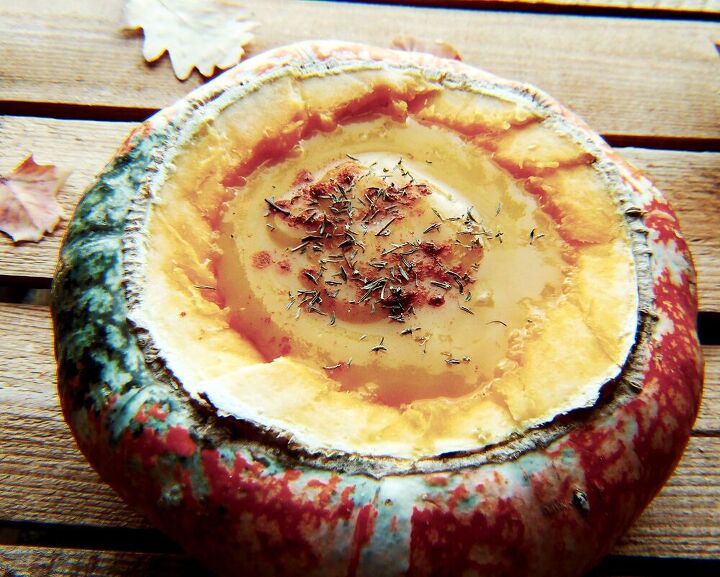 rich creamy pumpkin soup with a spicy twist