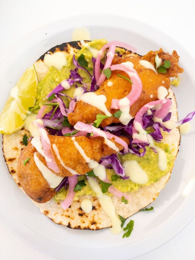 beer battered baja fish tacos