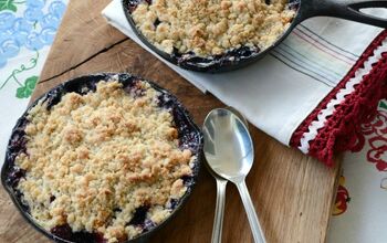 Skillet Bourbon, Peach and Blueberry Crumble