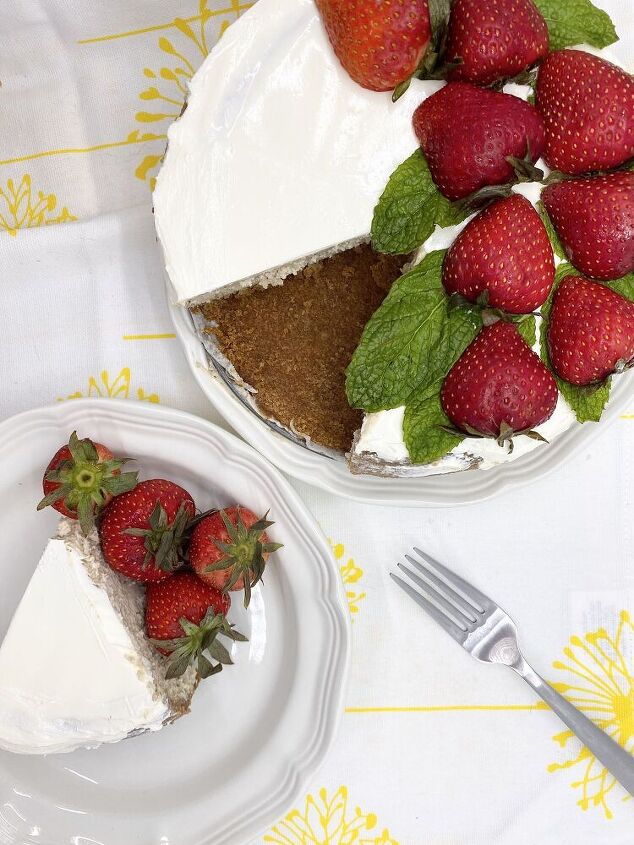 instant pot strawberry mint cheesecake