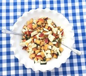 Peach and Mozzarella Salad With Orange, Basil, and Poppy Seed Dressing