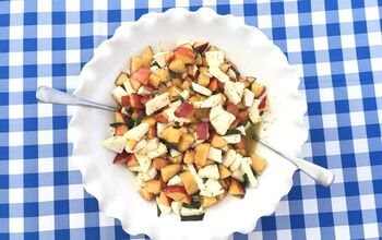 Peach and Mozzarella Salad With Orange, Basil, and Poppy Seed Dressing