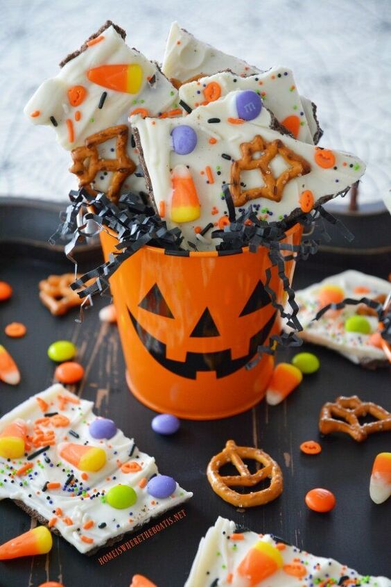 no bake halloween bark