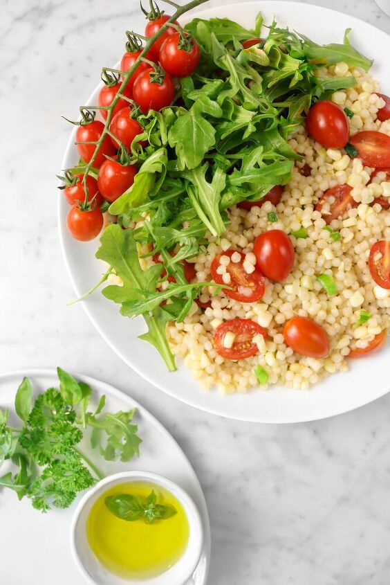 southern corn and tomato couscous salad