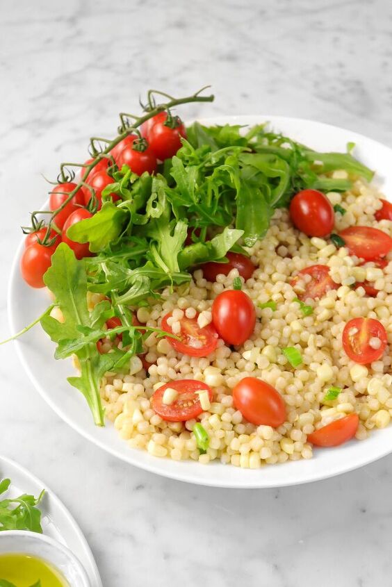 southern corn and tomato couscous salad