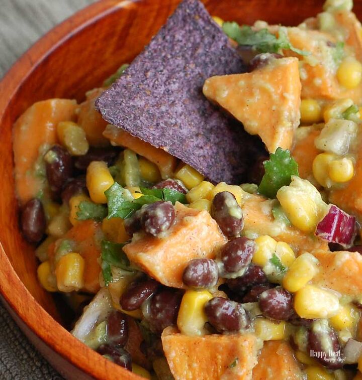 easy southwest sweet potato black bean dip