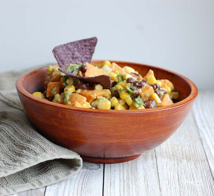 easy southwest sweet potato black bean dip