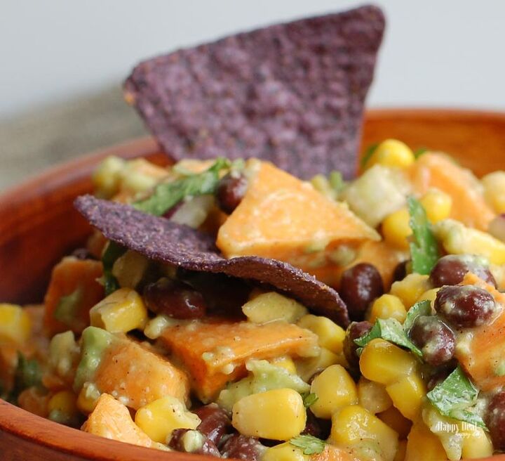 easy southwest sweet potato black bean dip