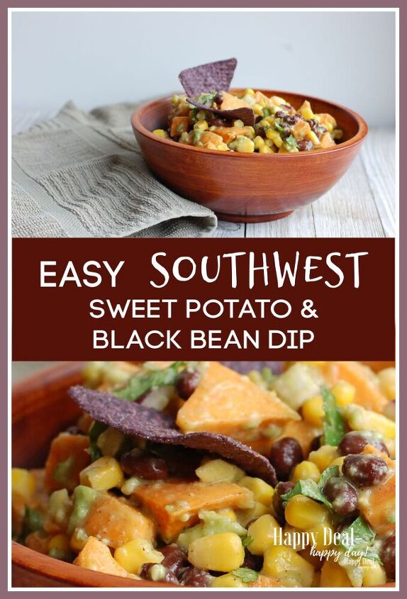 easy southwest sweet potato black bean dip