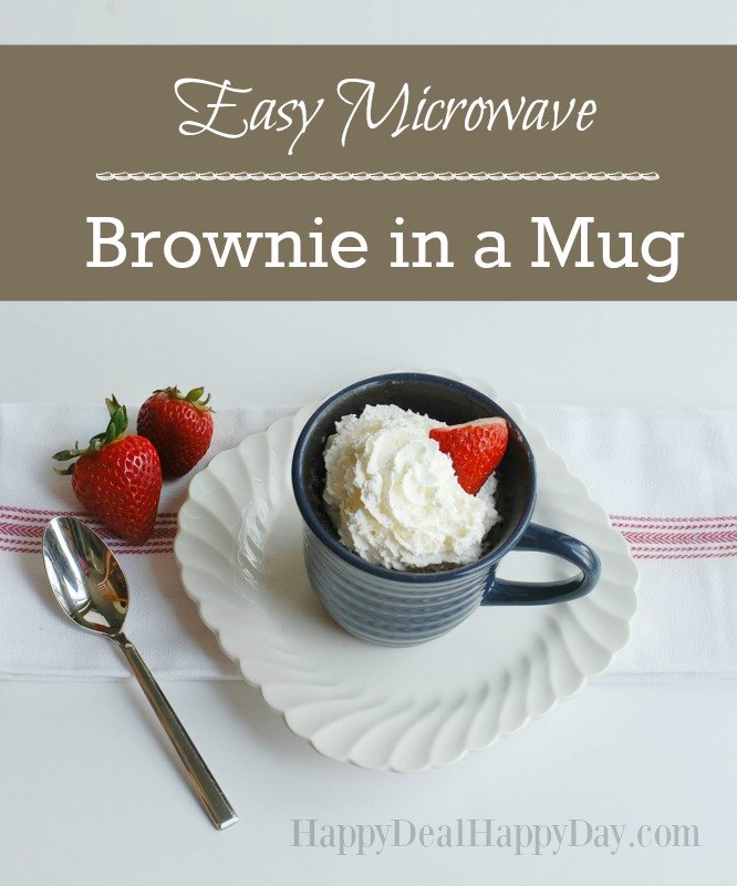 90 second easy dessert recipe microwave brownie in a mug recipe