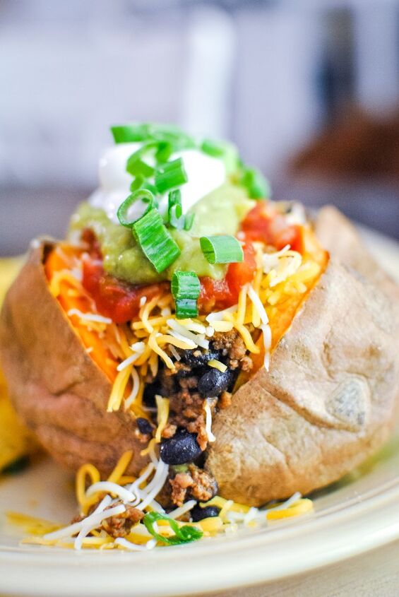 taco stuffed baked sweet potatoes