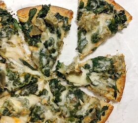 the best spinach artichoke cheese white pizza