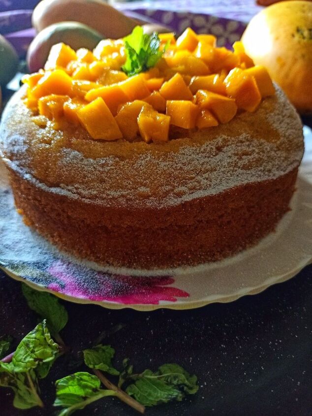 eggless mango cake, Seasonal Mango Cake