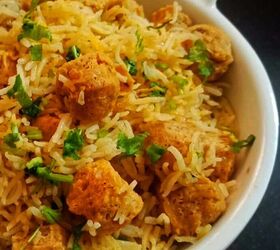 Soya Chunks Pulao With Leftover Rice