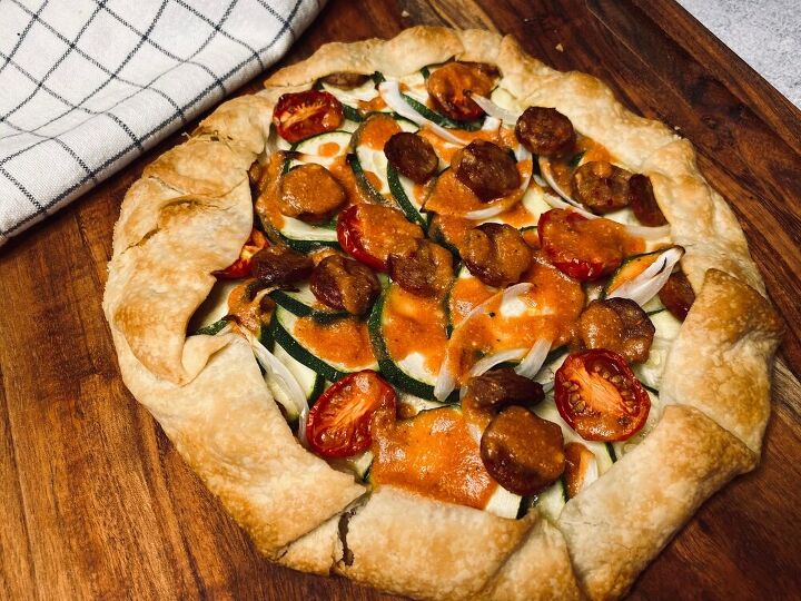 zucchini and sausage galette