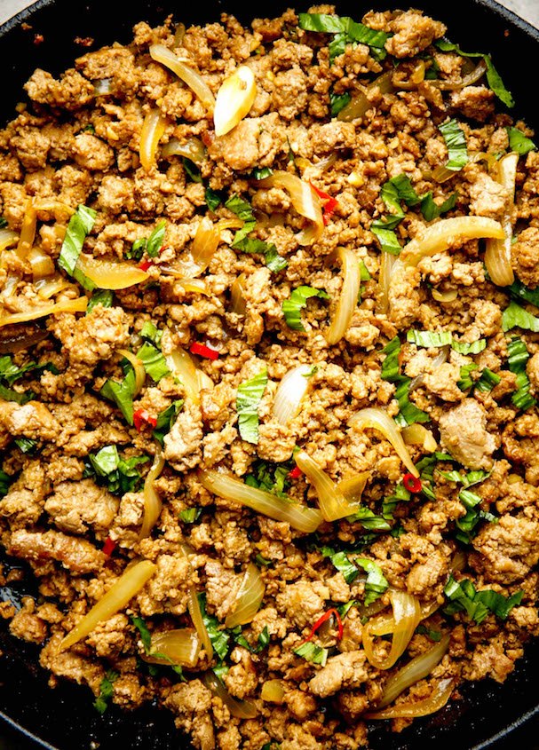 spicy thai basil pork