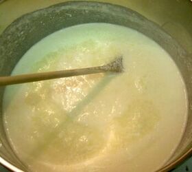 easy homemade ricotta cheese recipe, Milk boiled Add salt cream lemon juice