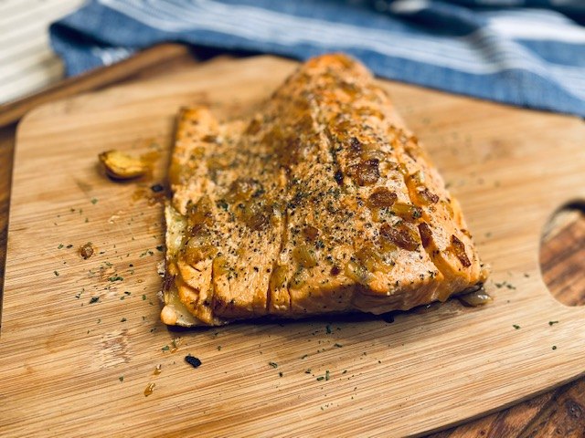 salmon with white wine butter sauce