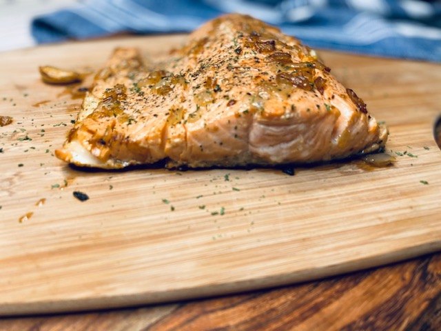 salmon with white wine butter sauce