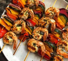 Shrimp and Veggie Skewers With Chimichurri