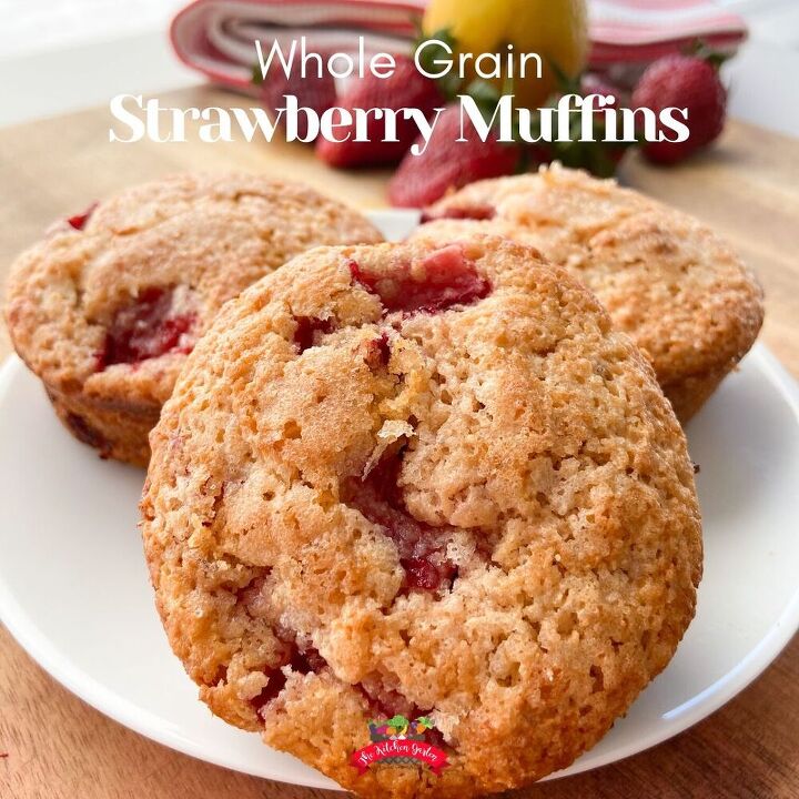whole grain strawberry muffins
