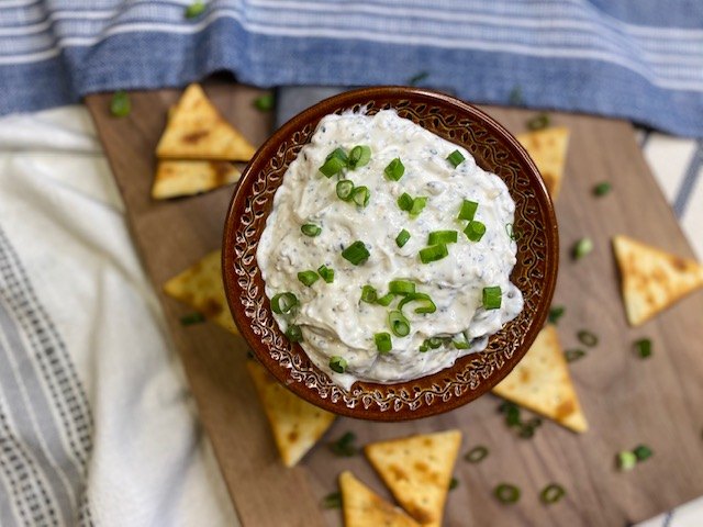 lightened up everything bagel dip