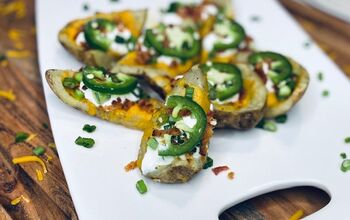 Cheesy Baked Potato Skins With Jalapenos