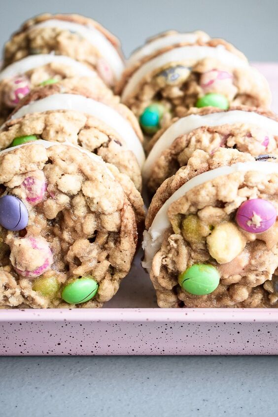 m m oatmeal monster cookie sandwiches