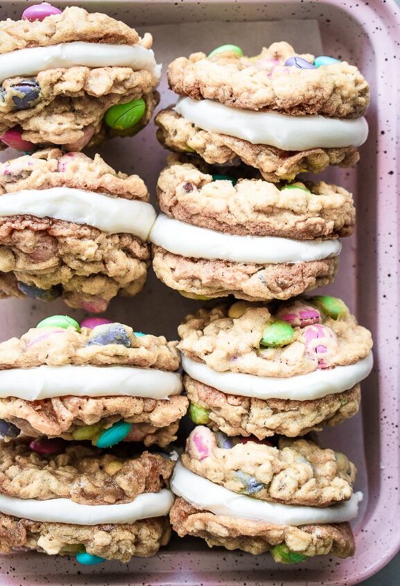 m m oatmeal monster cookie sandwiches