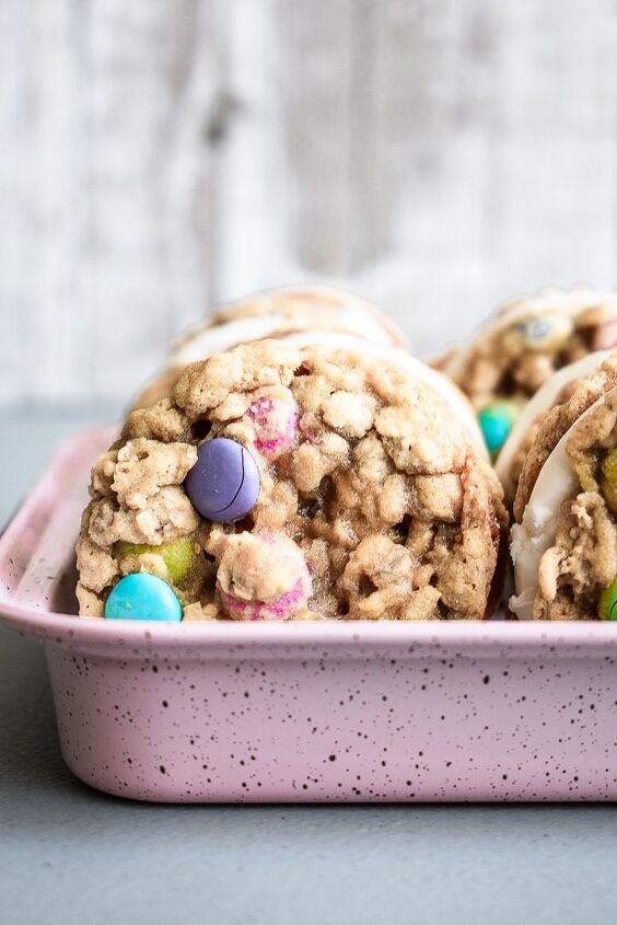 m m oatmeal monster cookie sandwiches