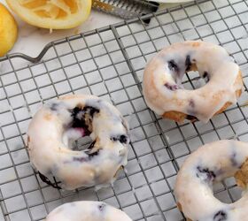 baked blueberry donuts with lemon glaze
