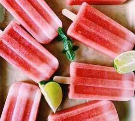 Watermelon Mint Popsicles W/ Lime