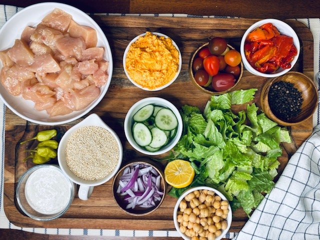 healthy mediterranean bowl