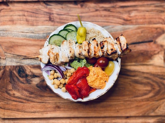 healthy mediterranean bowl
