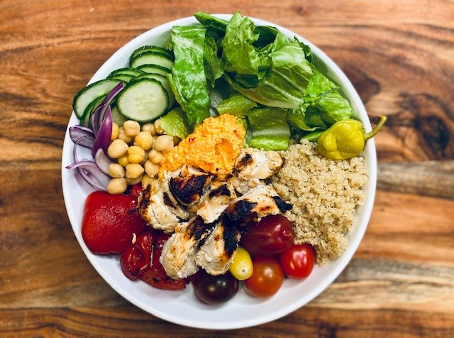 healthy mediterranean bowl
