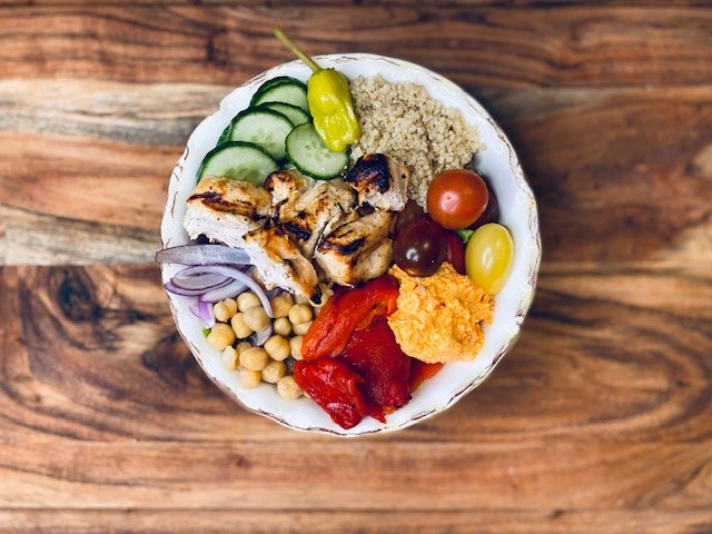healthy mediterranean bowl