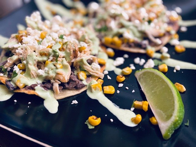 healthy and simple chicken tostadas