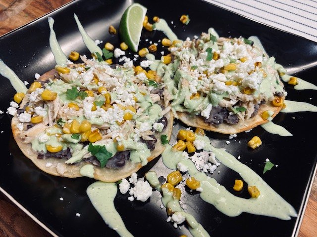 healthy and simple chicken tostadas