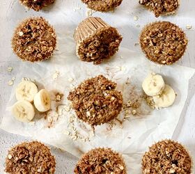 banana oat muffin with a crumble oat topping