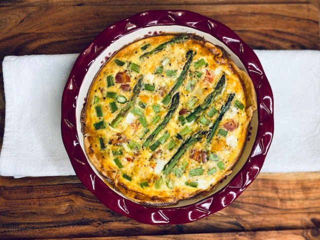 asparagus and feta quiche