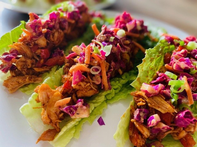 10 healthy lettuce wraps for summer, BBQ Chicken Lettuce Wraps