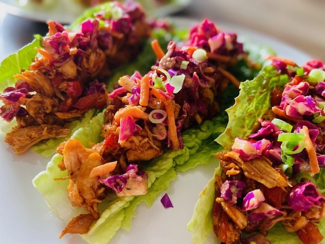 bbq chicken lettuce wraps