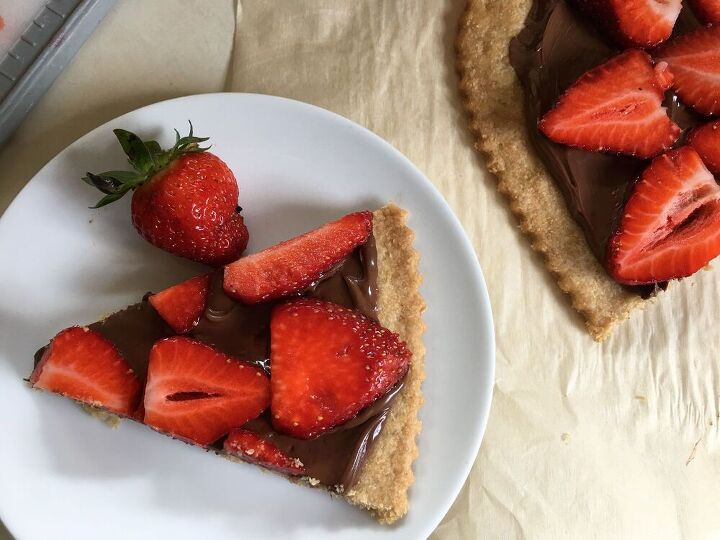 easy strawberry nutella tart