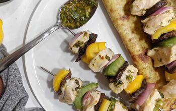 Baked Chimichurri Chicken Kebabs