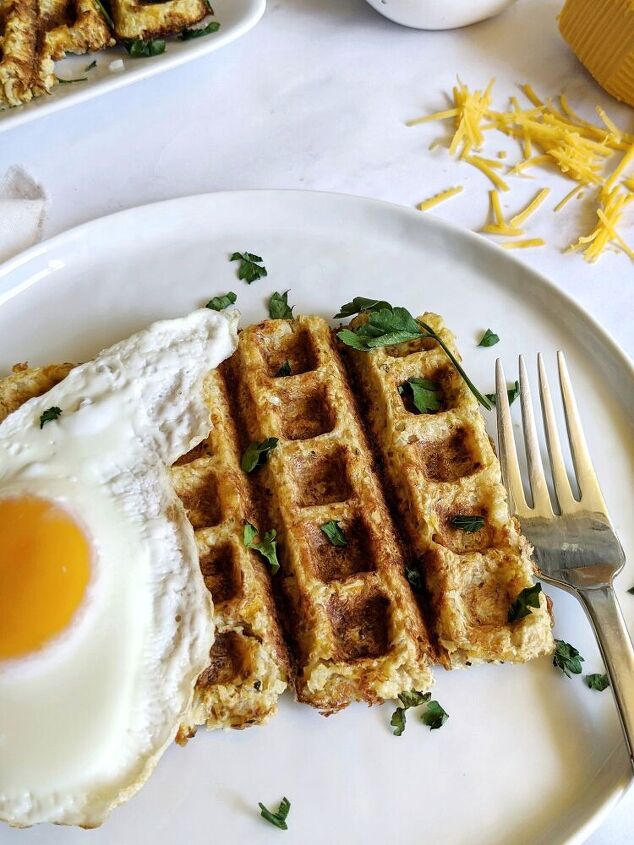 3 cheese keto cauliflower waffles