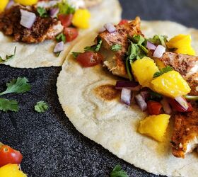 baked fish tacos with mango salsa paleo