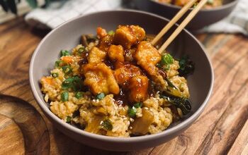 Fried Rice With Spicy Honey Chicken