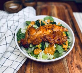 Crunchy Greens Salad With Sweet Soy Chicken